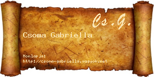 Csoma Gabriella névjegykártya
